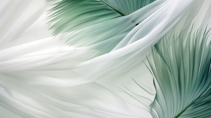 Canvas Print - A close up of a green and white leaf