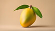 A fresh yellow mango isolated with soft background