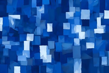 Wall Mural - abstract blue background with cubes. Generative AI