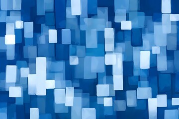 Wall Mural - abstract blue background with cubes. Generative AI
