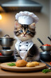 cat as chef de cuisine, generated by artificial intelligence
