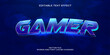 © Mamun - Free vector gamer and blue editable text effect 3d text style