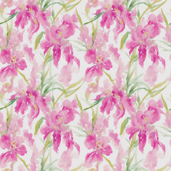 Naklejka na meble seamless watercolor floral abstract colorful wallpaper