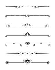 Calligraphic ornamental divider set