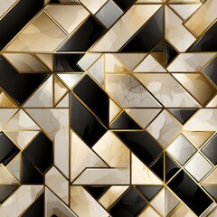 Poster - Abstract geometric gold pattern vectors with retro, modern, and trendy textures for design projects