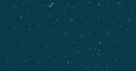 Abstract digital background, set of falling numbers one and zero, 4K animation.