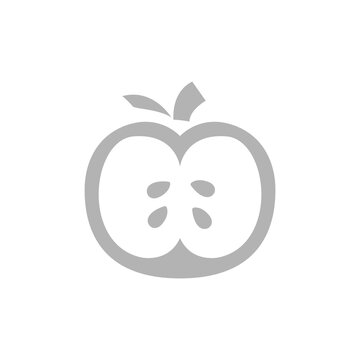 apple icon on a white background, vector illustration