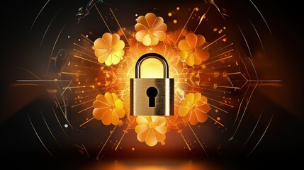 Aufkleber - Data Protection Day illustration. Secure computer illustration. Unlocked lock icon. Data Privacy Day illustration. Important day