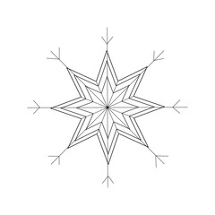 Wall Mural - Snow on white background. Winter snowfall. Vector illustration