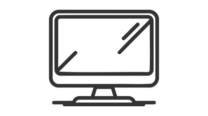 Poster - Monitor icon isolated on white background. Vector illustration.
