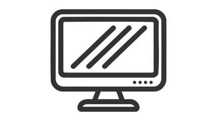Poster - Monitor icon isolated on white background. Vector illustration.