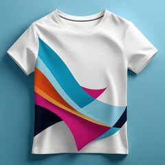 Wall Mural - T-shirt design template with geometric pattern