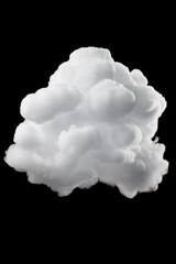 Poster - A cloud of white smoke on a black background. This image can be used to depict mystery, creativity, or a dramatic effect in various design projects