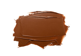 Wall Mural - Chocolate Smear Isolated, Melted Chocolate Texture on White Background, Chocolate Sauce Pattern