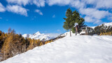 Fototapeta  - Obertauern im Herbst und Winterkleid