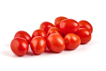 Fresh cherry tomatoes, isolated on a white background. High resolution image.