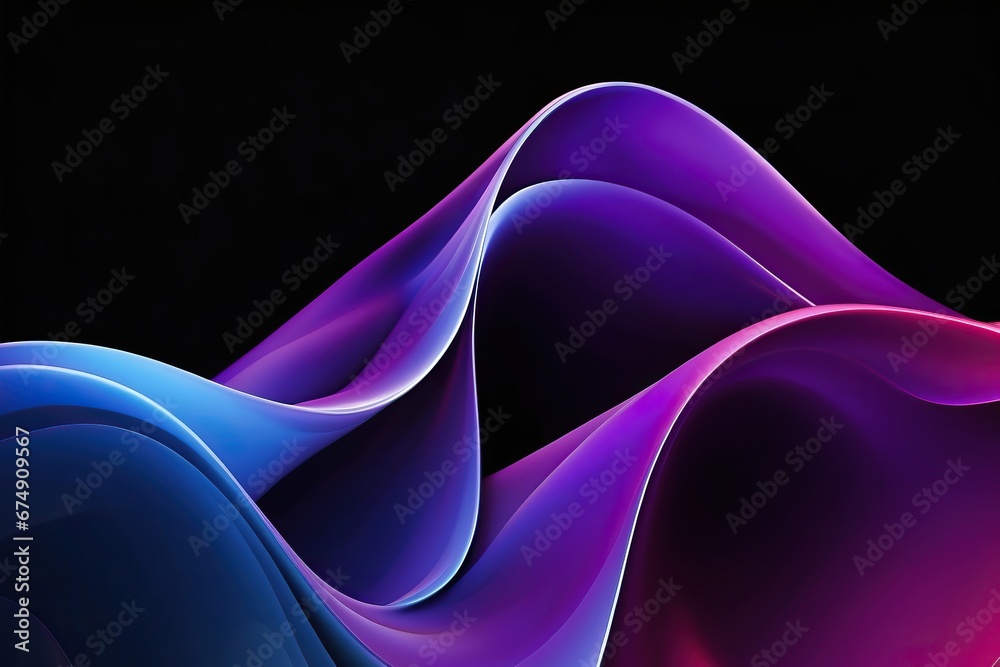 Windows 11 abstract purple and blue waves background Stock Illustration ...