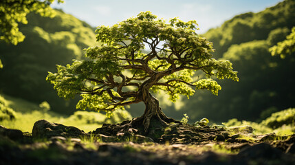 tree in front of a forest