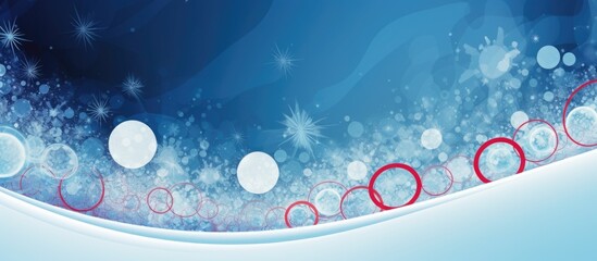 Poster - The background of the Christmas card featured an abstract pattern with a textured design that resembled the flowing water of nature creating an artistic representation of winter The light r