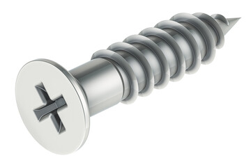 Poster - Screw, 3D rendering isolated on transparent background