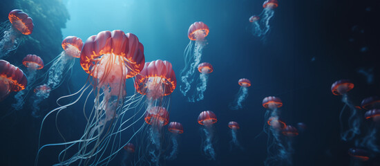 jellyfish in the sea