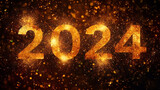 Fototapeta  -  Happy New Year sparkles banner number 2024 