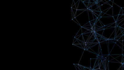 Poster - Abstract geometric background. Plexus mesh backdrop illustration.