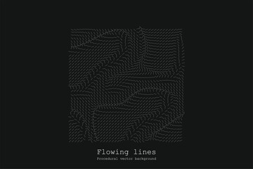 Aufkleber - Abstract Line Matrix Pattern. Noise Flow Dynamic.