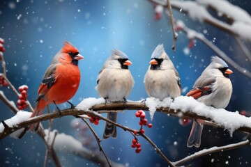 winter birds - generative ai