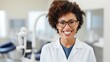 Oral Hygiene: Confident African-American Female Dentist in Clinic. Generative ai
