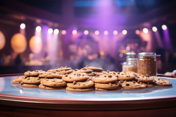 Poster - A cooking show where chefs compete to create the ultimate cookie. Concept of culinary competition. Generative Ai.