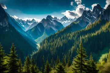 Wall Mural - view of the mountains