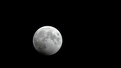 Wall Mural - starting partial lunar eclipse 28 october 2023