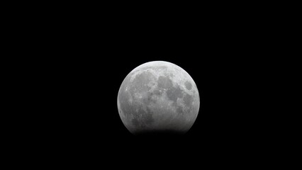 Wall Mural - realtime partial lunar eclipse 28 october 2023