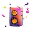 Sound speaker audio music entertainment 3d icon illustration design