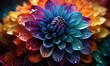 AI generated illustration of a vibrant, eye-catching flower, with its petals fully extended