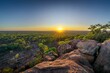 Picturesque sunrise at Undara National Park in Queensland, Australia