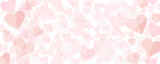 Fototapeta  - バレンタインに使えるピンクのハートのベクター背景画像