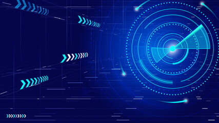 Wall Mural - Abstract cyberspace, conceptual background of science and technology.