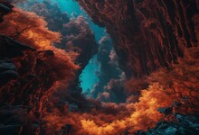 AI Generated Illustration Of An Underwater Marine Scene With A Vibrant Coral Reef