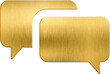 Golden icon message chat text chat cloud message chat speaking icon Talk Speech comment Feedback Text Message Speech bubble comment box Sms chat dialogue message box message bubble message dialog dial