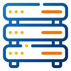 Poster - Server Icon. Digital marketing concept. Outline color icon