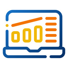 Leinwandbilder - Graphs Icon. Digital marketing concept. Outline color icon