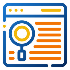 Poster - Search Icon. Digital marketing concept. Outline color icon
