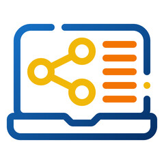Poster - Share Icon. Digital marketing concept. Outline color icon