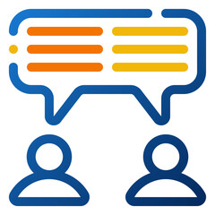 Poster - Communication Icon. Digital marketing concept. Outline color icon