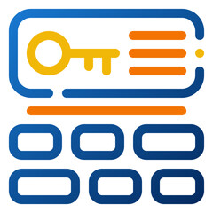 Poster - Keywording Icon. Digital marketing concept. Outline color icon