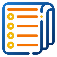 Poster - List Icon. Digital marketing concept. Outline color icon