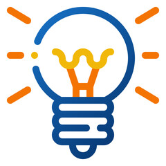 Poster - Idea Icon. Digital marketing concept. Outline color icon
