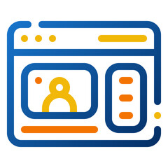 Poster - Live Streaming Icon. Digital marketing concept. Outline color icon